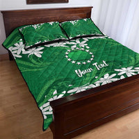 Personalised Cook Islands Rarotonga Quilt Bed Set Tiare Maori Polynesian Waves Tattoo