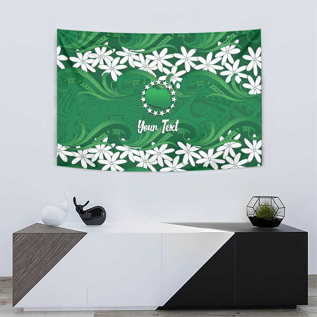 Personalised Cook Islands Rarotonga Tapestry Tiare Maori Polynesian Waves Tattoo