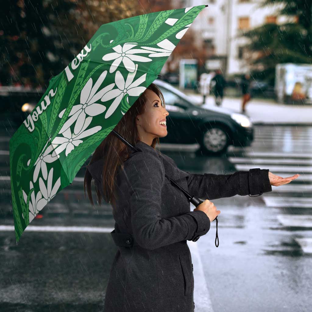 Personalised Cook Islands Rarotonga Umbrella Tiare Maori Polynesian Waves Tattoo LT14 - Polynesian Pride