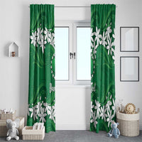 Personalised Cook Islands Rarotonga Window Curtain Tiare Maori Polynesian Waves Tattoo