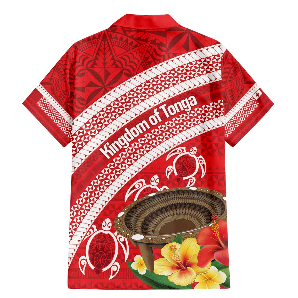Kingdom Of Tonga Emancipation Day Family Matching Mermaid Dress and Hawaiian Shirt Tongan Ngatu With Kumete Red LT14 - Polynesian Pride