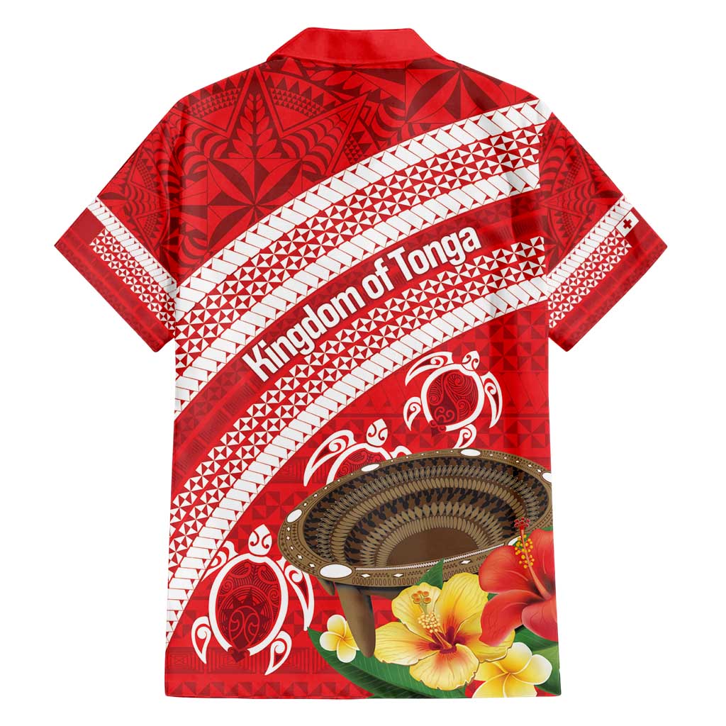 Kingdom Of Tonga Emancipation Day Family Matching Summer Maxi Dress and Hawaiian Shirt Tongan Ngatu With Kumete Red LT14 - Polynesian Pride