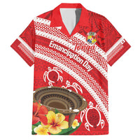Kingdom Of Tonga Emancipation Day Hawaiian Shirt Tongan Ngatu With Kumete Red LT14 Red - Polynesian Pride