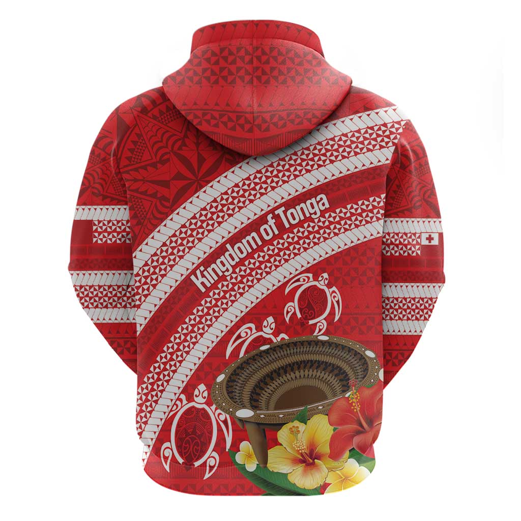 Kingdom Of Tonga Emancipation Day Hoodie Tongan Ngatu With Kumete Red LT14 - Polynesian Pride