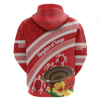 Kingdom Of Tonga Emancipation Day Hoodie Tongan Ngatu With Kumete Red LT14 - Polynesian Pride