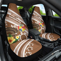 Kingdom Of Tonga Emancipation Day Car Seat Cover Tongan Ngatu With Kumete Brown LT14 One Size Brown - Polynesian Pride