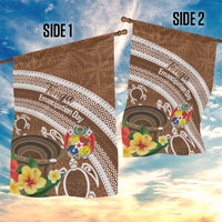Kingdom Of Tonga Emancipation Day Garden Flag Tongan Ngatu With Kumete Brown LT14 - Polynesian Pride