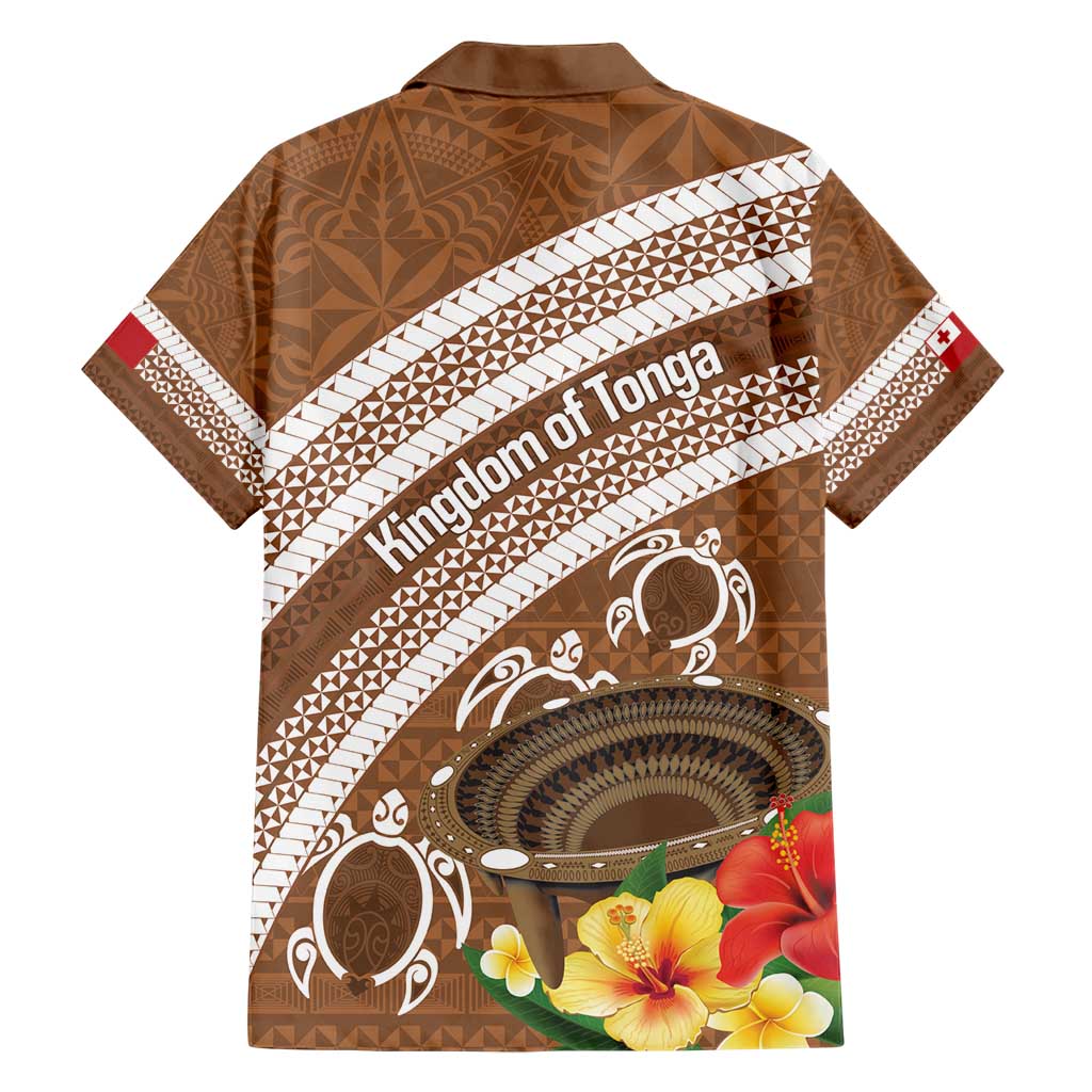 Kingdom Of Tonga Emancipation Day Hawaiian Shirt Tongan Ngatu With Kumete Brown LT14 - Polynesian Pride