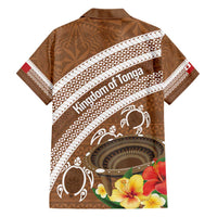 Kingdom Of Tonga Emancipation Day Hawaiian Shirt Tongan Ngatu With Kumete Brown LT14 - Polynesian Pride