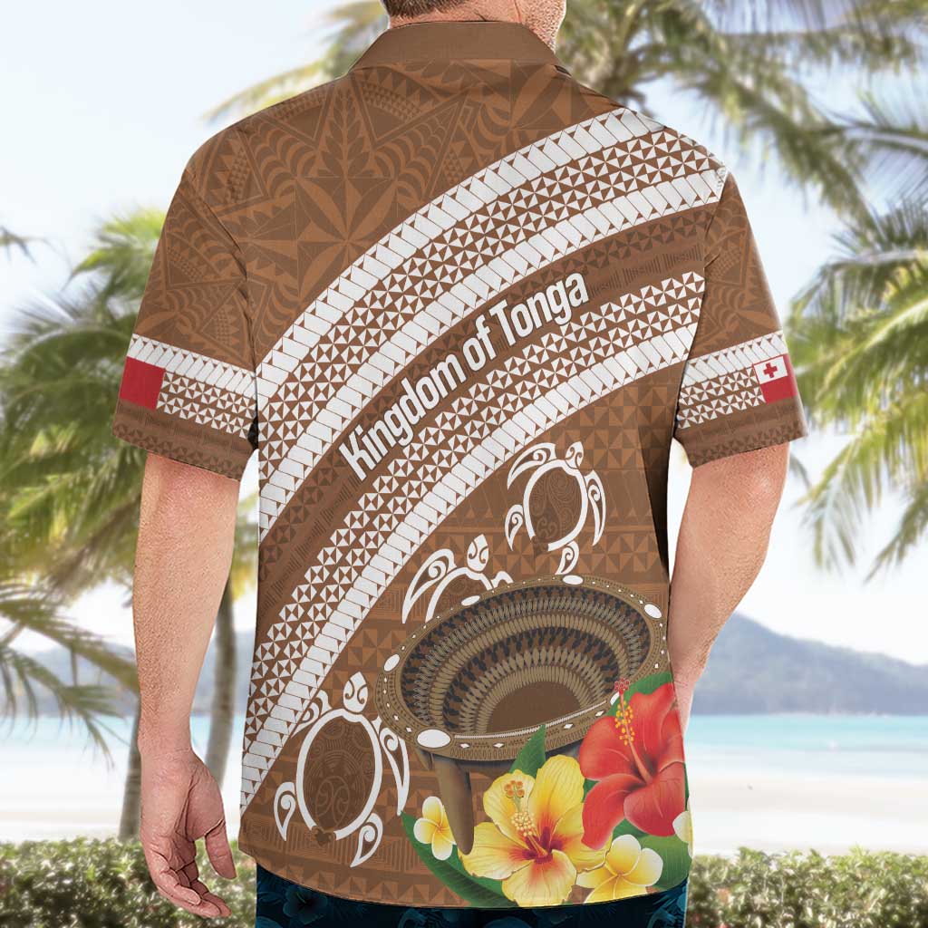 Kingdom Of Tonga Emancipation Day Hawaiian Shirt Tongan Ngatu With Kumete Brown LT14 - Polynesian Pride