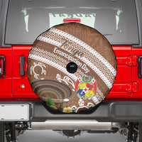 Kingdom Of Tonga Emancipation Day Spare Tire Cover Tongan Ngatu With Kumete Brown LT14 - Polynesian Pride