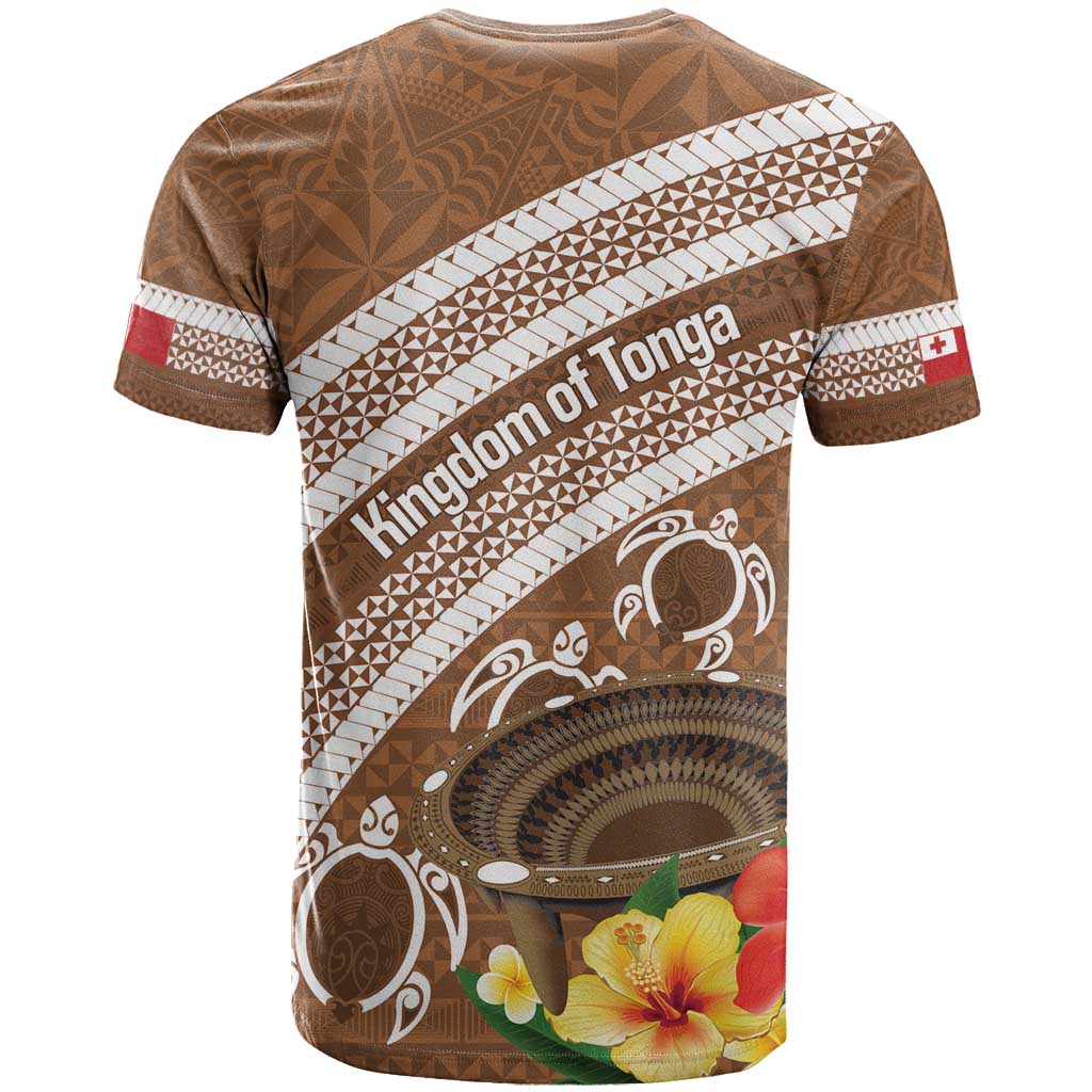 Kingdom Of Tonga Emancipation Day T Shirt Tongan Ngatu With Kumete Brown LT14 - Polynesian Pride
