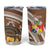 Kingdom Of Tonga Emancipation Day Tumbler Cup Tongan Ngatu With Kumete Brown