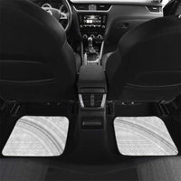 Tonga White Sunday Car Mats Heilala Flowers Tongan Ngatu Pattern