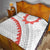 Tonga White Sunday Quilt Heilala Flowers Tongan Ngatu Pattern
