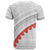 Tonga White Sunday T Shirt Heilala Flowers Tongan Ngatu Pattern