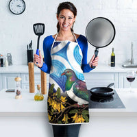 Kekeru New Zealand Matariki Apron Kukupa Kowhai Maori New Year Blue Version