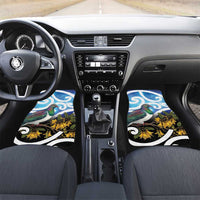 Kekeru New Zealand Matariki Car Mats Kukupa Kowhai Maori New Year Blue Version LT14 Set 2pcs - Front Blue - Polynesian Pride