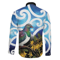 Kekeru New Zealand Matariki Family Matching Mermaid Dress and Hawaiian Shirt Kukupa Kowhai Maori New Year Blue Version LT14 - Polynesian Pride