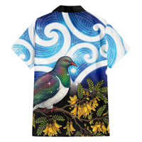 Kekeru New Zealand Matariki Family Matching Short Sleeve Bodycon Dress and Hawaiian Shirt Kukupa Kowhai Maori New Year Blue Version LT14 - Polynesian Pride