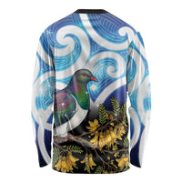 Kekeru New Zealand Matariki Long Sleeve Shirt Kukupa Kowhai Maori New Year Blue Version LT14 - Polynesian Pride