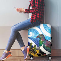 Kekeru New Zealand Matariki Luggage Cover Kukupa Kowhai Maori New Year Blue Version LT14 - Polynesian Pride