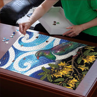 Kekeru New Zealand Matariki Puzzle Kukupa Kowhai Maori New Year Blue Version