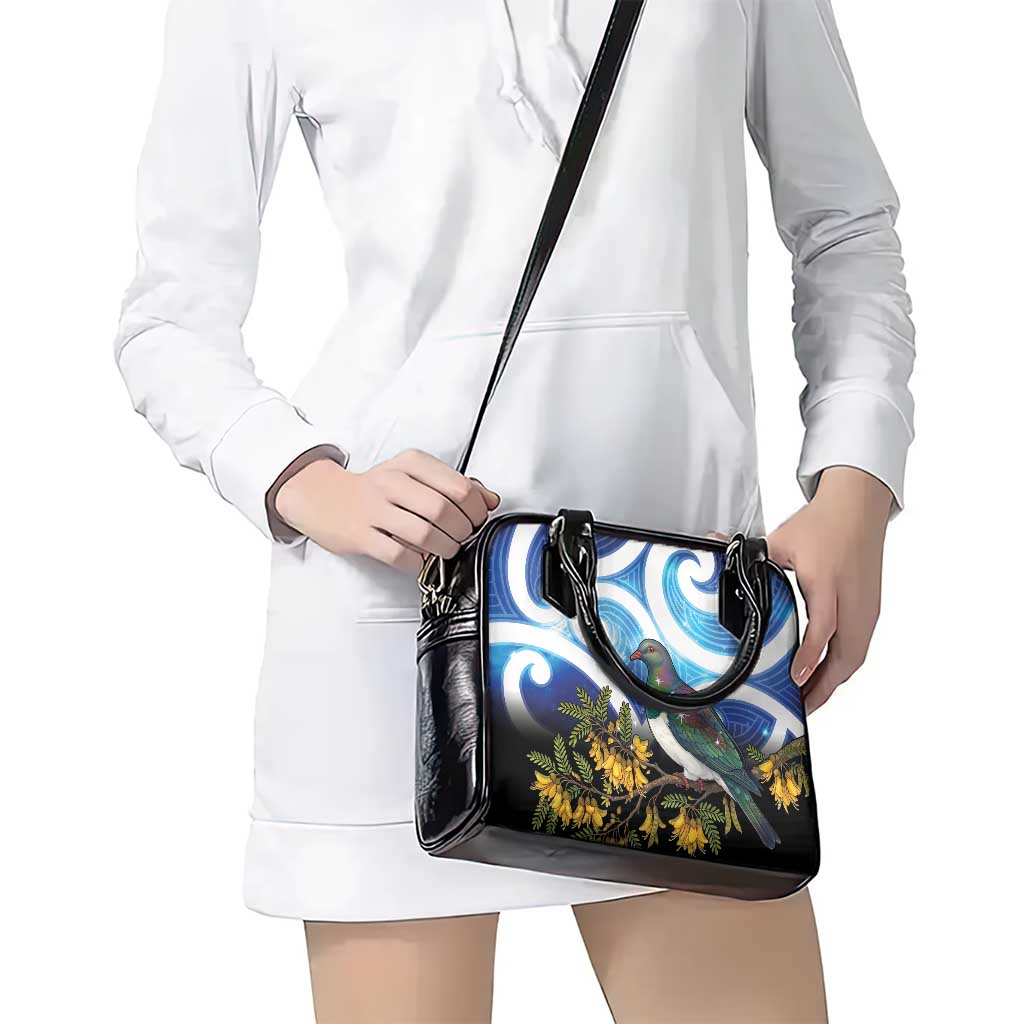 Kekeru New Zealand Matariki Shoulder Handbag Kukupa Kowhai Maori New Year Blue Version LT14 - Polynesian Pride