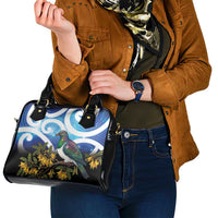 Kekeru New Zealand Matariki Shoulder Handbag Kukupa Kowhai Maori New Year Blue Version LT14 - Polynesian Pride
