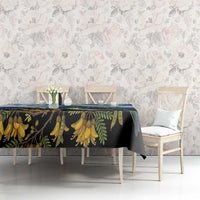 Kekeru New Zealand Matariki Tablecloth Kukupa Kowhai Maori New Year Blue Version