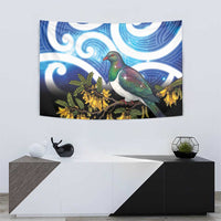Kekeru New Zealand Matariki Tapestry Kukupa Kowhai Maori New Year Blue Version LT14 - Polynesian Pride