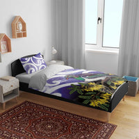 Kekeru New Zealand Matariki Bedding Set Kukupa Kowhai Maori New Year Purple Version LT14 - Polynesian Pride