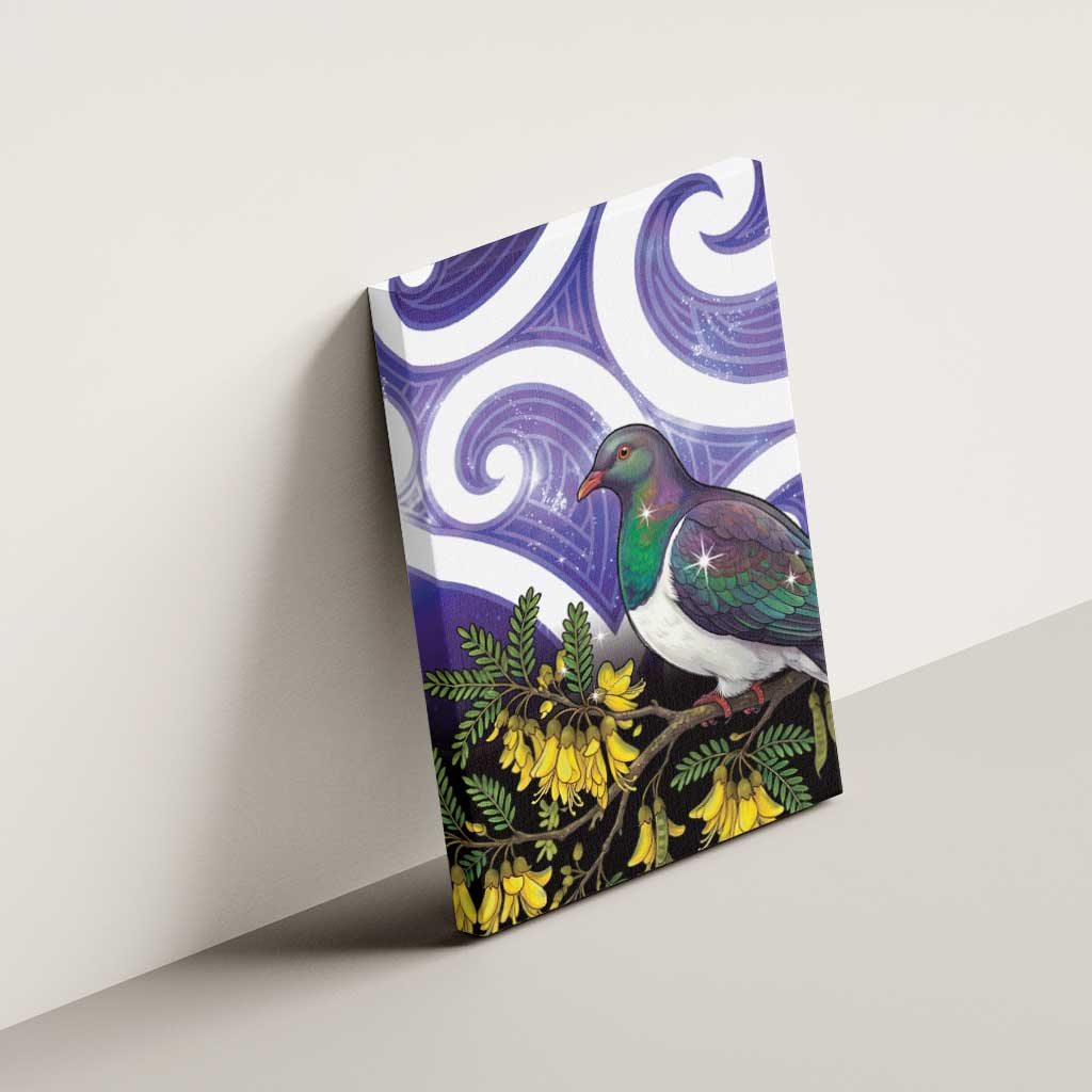 Kekeru New Zealand Matariki Canvas Wall Art Kukupa Kowhai Maori New Year Purple Version LT14 - Polynesian Pride