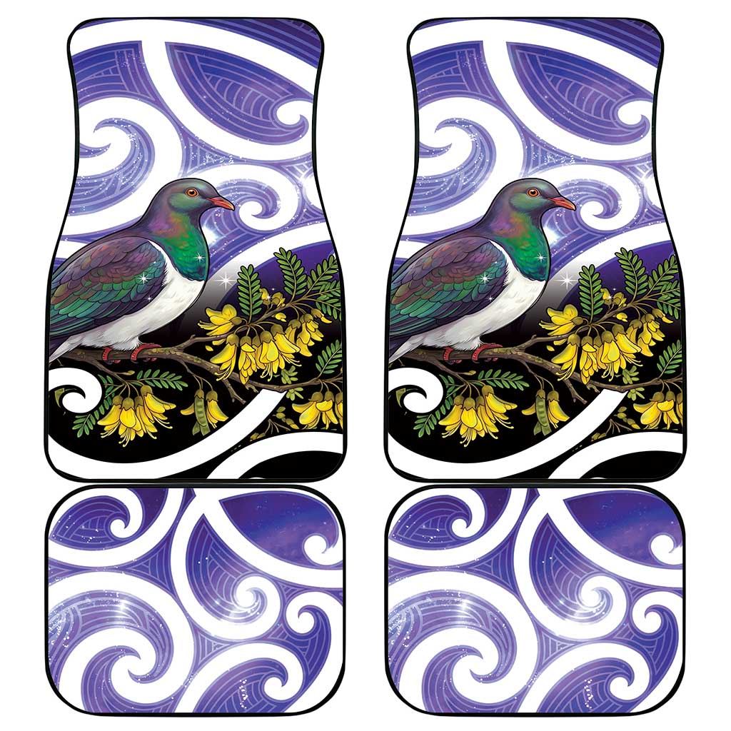 Kekeru New Zealand Matariki Car Mats Kukupa Kowhai Maori New Year Purple Version LT14 - Polynesian Pride