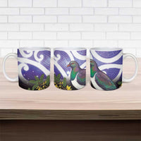 Kekeru New Zealand Matariki Ceramic Mug Kukupa Kowhai Maori New Year Purple Version LT14 - Polynesian Pride