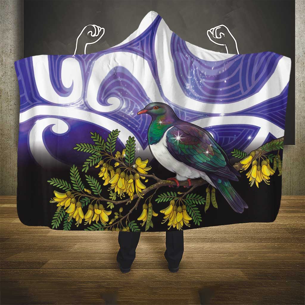 Kekeru New Zealand Matariki Hooded Blanket Kukupa Kowhai Maori New Year Purple Version LT14 - Polynesian Pride
