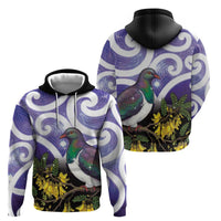 Kekeru New Zealand Matariki Hoodie Kukupa Kowhai Maori New Year Purple Version LT14 - Polynesian Pride