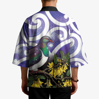 Kekeru New Zealand Matariki Kimono Kukupa Kowhai Maori New Year Purple Version LT14 - Polynesian Pride