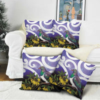 Kekeru New Zealand Matariki Pillow Cover Kukupa Kowhai Maori New Year Purple Version LT14 - Polynesian Pride