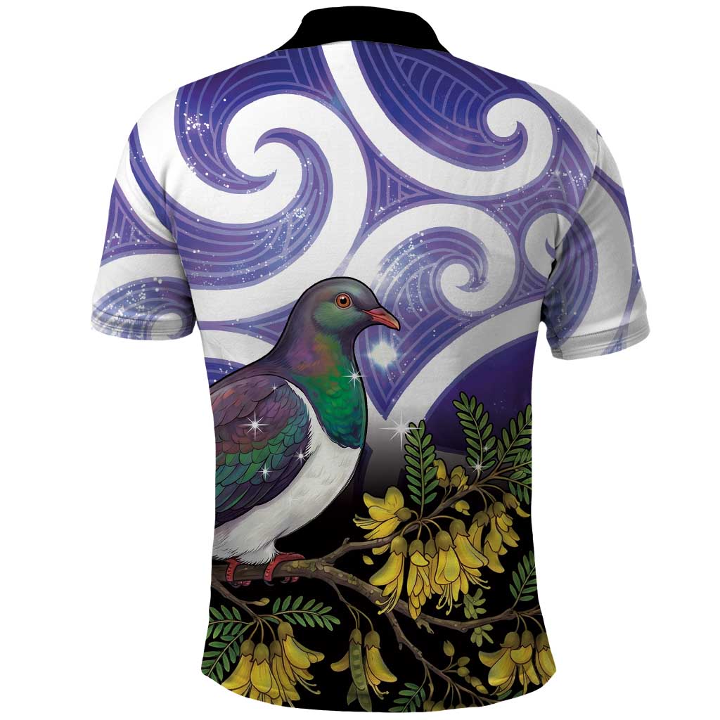Kekeru New Zealand Matariki Polo Shirt Kukupa Kowhai Maori New Year Purple Version LT14 - Polynesian Pride