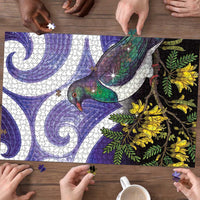 Kekeru New Zealand Matariki Puzzle Kukupa Kowhai Maori New Year Purple Version LT14 - Polynesian Pride