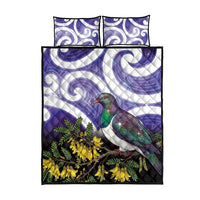 Kekeru New Zealand Matariki Quilt Bed Set Kukupa Kowhai Maori New Year Purple Version LT14 - Polynesian Pride