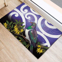 Kekeru New Zealand Matariki Rubber Doormat Kukupa Kowhai Maori New Year Purple Version LT14 - Polynesian Pride