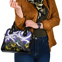 Kekeru New Zealand Matariki Shoulder Handbag Kukupa Kowhai Maori New Year Purple Version LT14 - Polynesian Pride