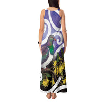 Kekeru New Zealand Matariki Tank Maxi Dress Kukupa Kowhai Maori New Year Purple Version LT14 - Polynesian Pride