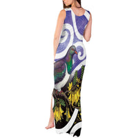Kekeru New Zealand Matariki Tank Maxi Dress Kukupa Kowhai Maori New Year Purple Version LT14 - Polynesian Pride