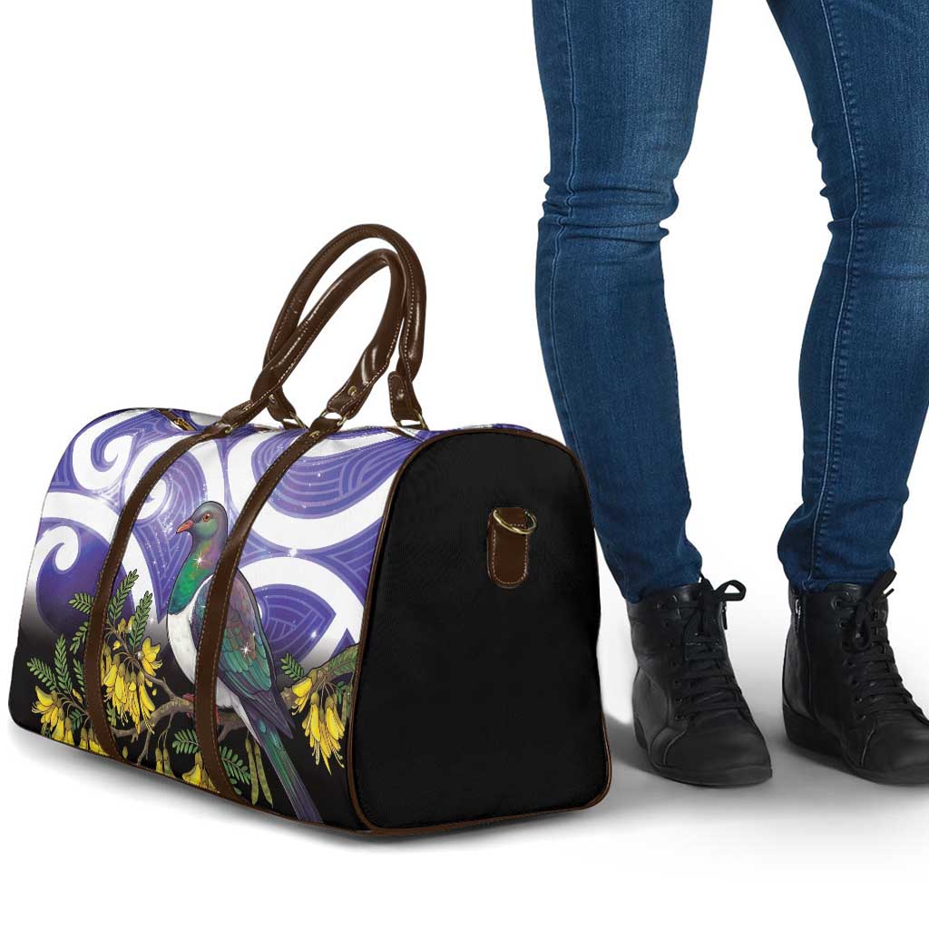 Kekeru New Zealand Matariki Travel Bag Kukupa Kowhai Maori New Year Purple Version LT14 - Polynesian Pride