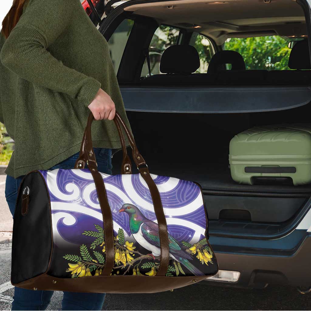 Kekeru New Zealand Matariki Travel Bag Kukupa Kowhai Maori New Year Purple Version LT14 - Polynesian Pride