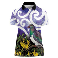 Kekeru New Zealand Matariki Women Polo Shirt Kukupa Kowhai Maori New Year Purple Version LT14 Female Purple - Polynesian Pride