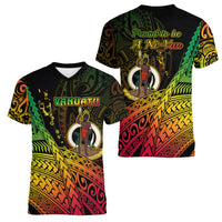 Polynesian Pride Vanuatu Women V Neck T Shirt Proud To Be A Ni-Van LT14 - Polynesian Pride